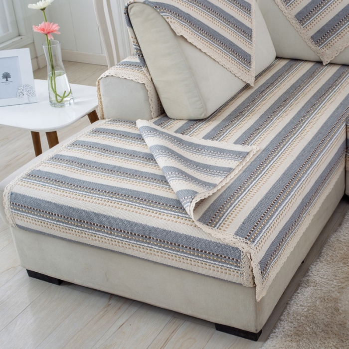 91家纺网 家纺一手货源 找家纺 火星时代 H-619意大利绒沙发垫套装 棉线编织-小河流水