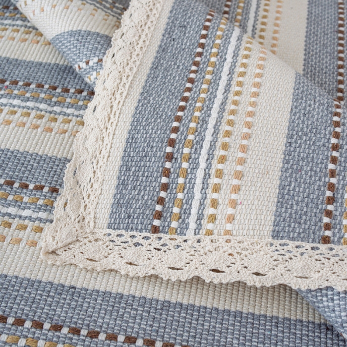 91家纺网 家纺一手货源 找家纺 火星时代 H-619意大利绒沙发垫套装 棉线编织-小河流水