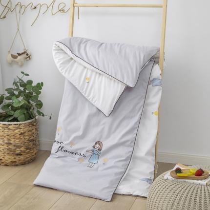 91家纺网 家纺一手货源 找家纺 （总）全棉绣花儿童被子幼儿园宝宝午睡可拆洗被套被芯纯棉活套被