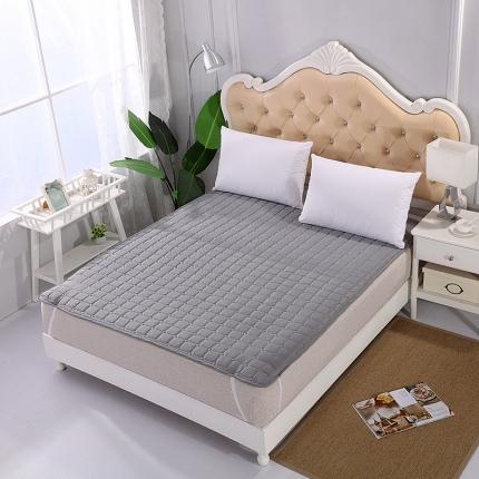 91家纺网 家纺一手货源 找家纺 床垫软垫床褥垫褥子铺床双人家用保护垫薄款垫褥防滑学生宿舍垫被 灰色