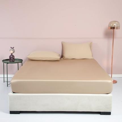 91家纺网 家纺一手货源 找家纺 久典 2020新款60S长绒棉单品床笠 牛奶咖