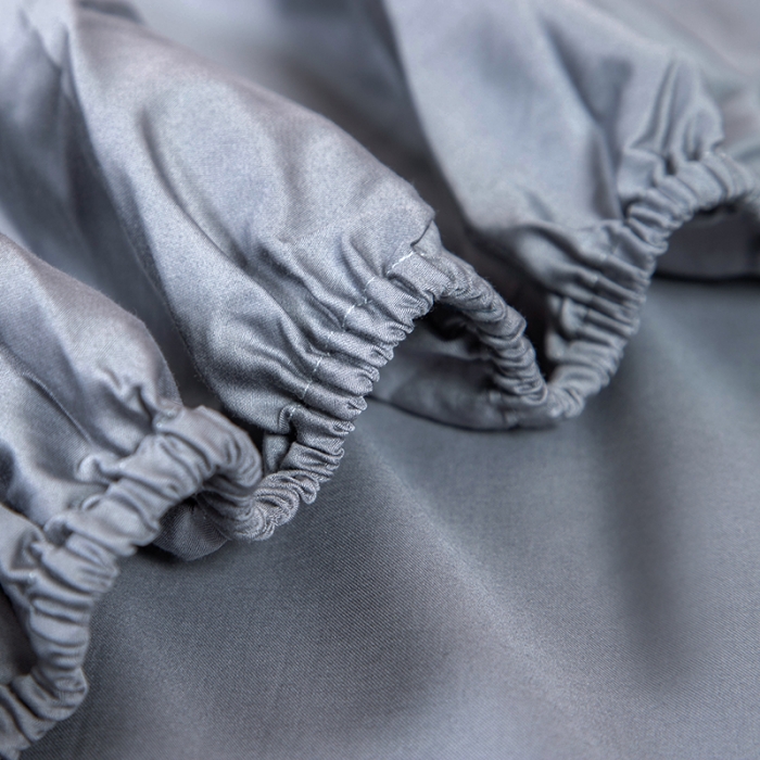 91家纺网 家纺一手货源 找家纺 久典 2020新款60S长绒棉单品床笠 帝王灰