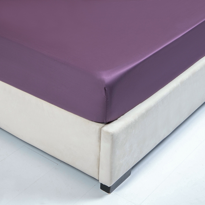 91家纺网 家纺一手货源 找家纺 久典 2020新款60S长绒棉单品床笠 魅惑紫