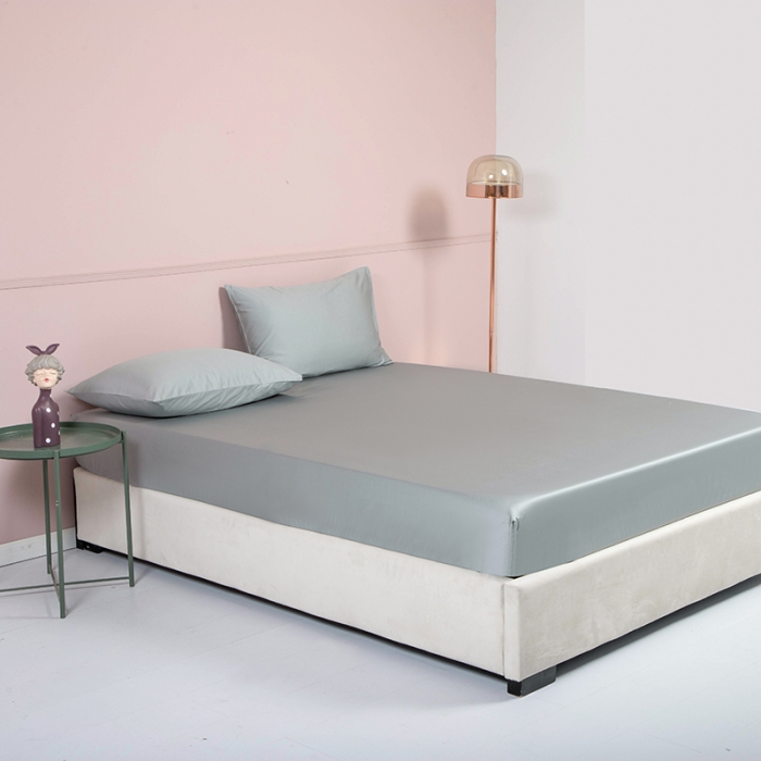 91家纺网 家纺一手货源 找家纺 久典 2020新款60S长绒棉单品床笠 慕云灰