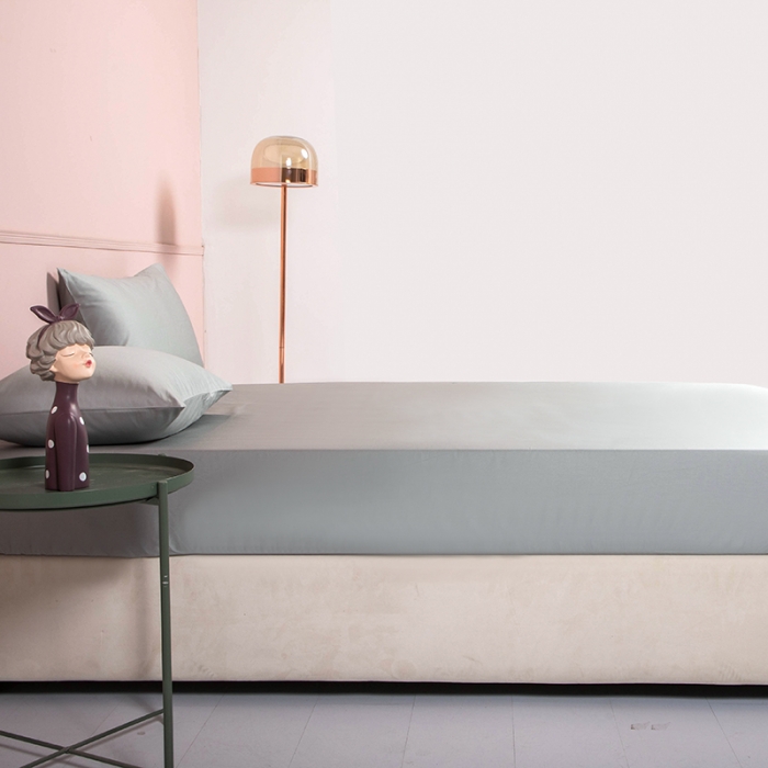 91家纺网 家纺一手货源 找家纺 久典 2020新款60S长绒棉单品床笠 慕云灰