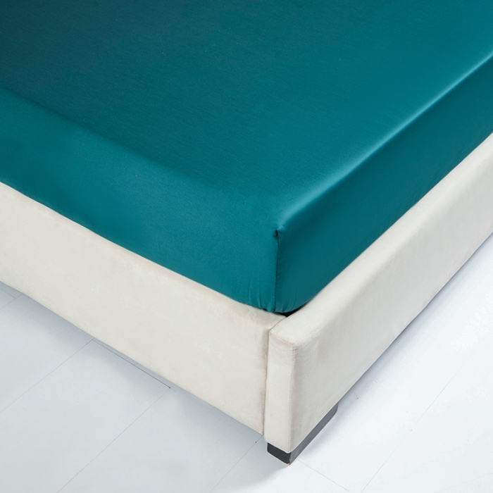 91家纺网 家纺一手货源 找家纺 久典 2020新款60S长绒棉单品床笠 松花绿