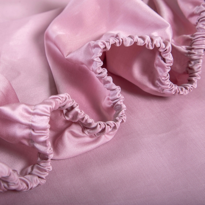 91家纺网 家纺一手货源 找家纺 久典 2020新款60S长绒棉单品床笠 烟粉色