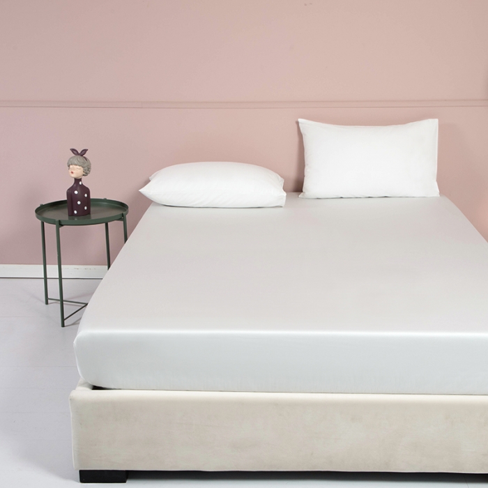 91家纺网 家纺一手货源 找家纺 久典 2020新款60S长绒棉单品床笠 珍珠白