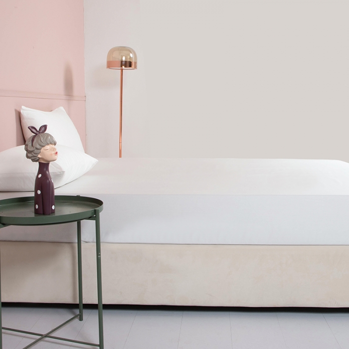 91家纺网 家纺一手货源 找家纺 久典 2020新款60S长绒棉单品床笠 珍珠白