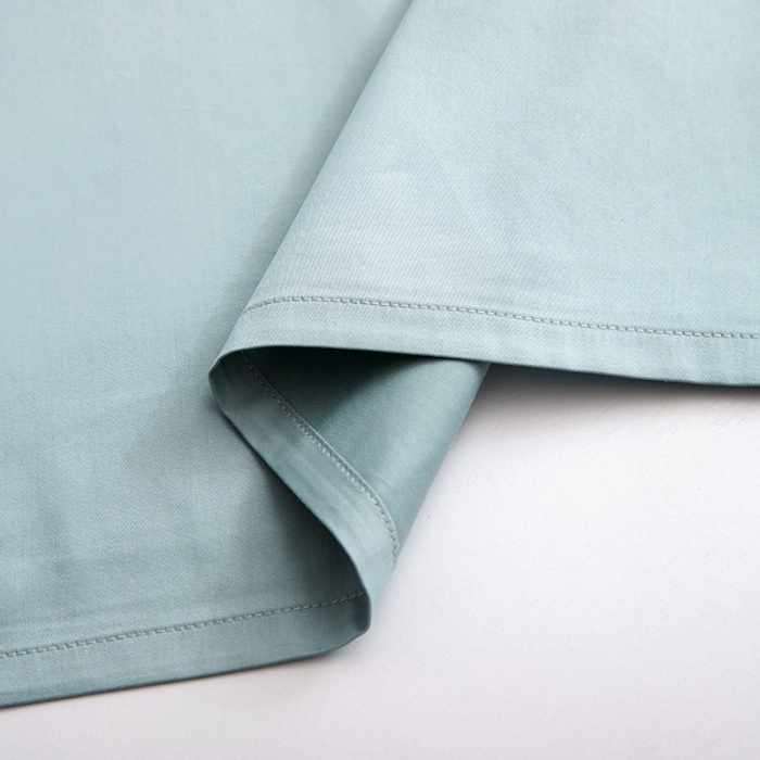 91家纺网 家纺一手货源 找家纺 久典 2020新款60S长绒棉单品床单 冰水蓝