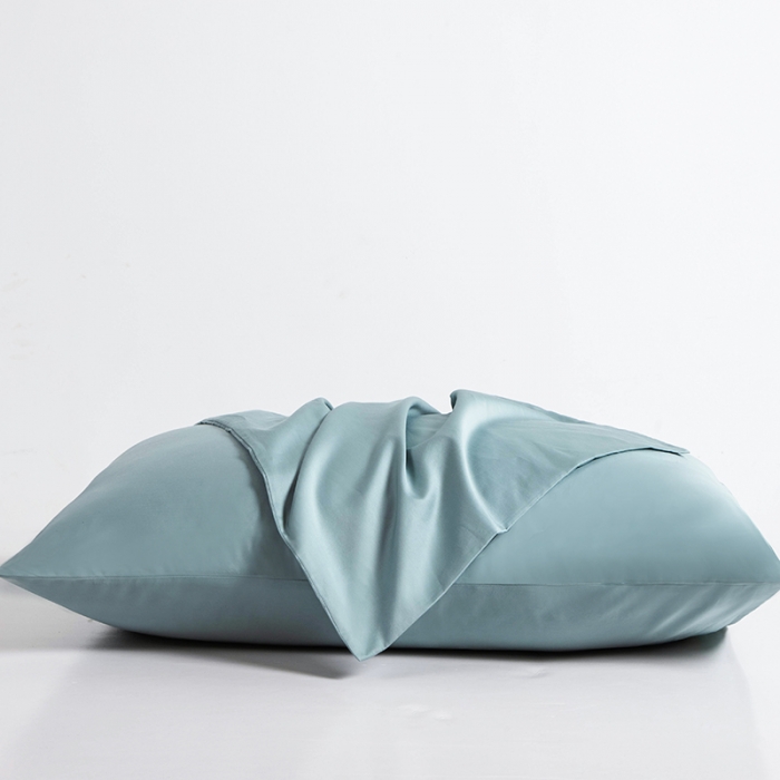 91家纺网 家纺一手货源 找家纺 久典 2020新款60S长绒棉单品床单 冰水蓝