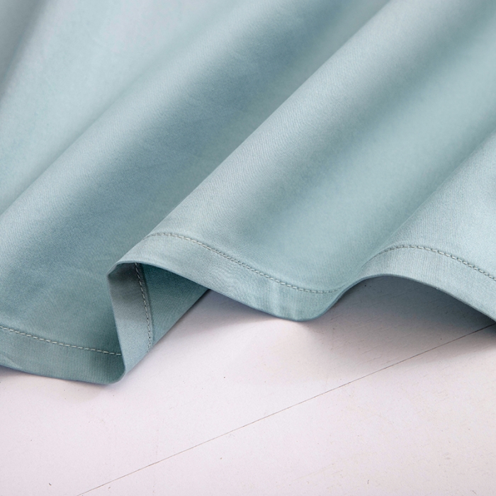 91家纺网 家纺一手货源 找家纺 久典 2020新款60S长绒棉单品床单 冰水蓝