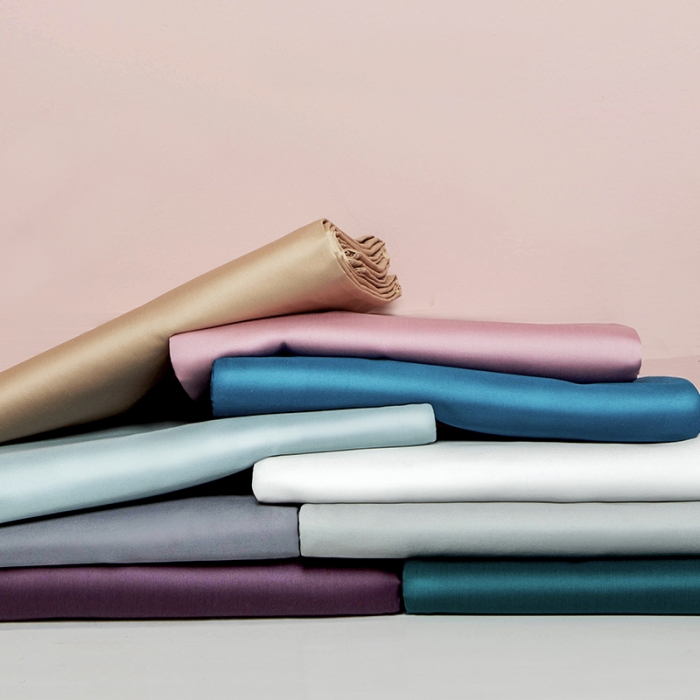 91家纺网 家纺一手货源 找家纺 久典 2020新款60S长绒棉单品床单 冰水蓝