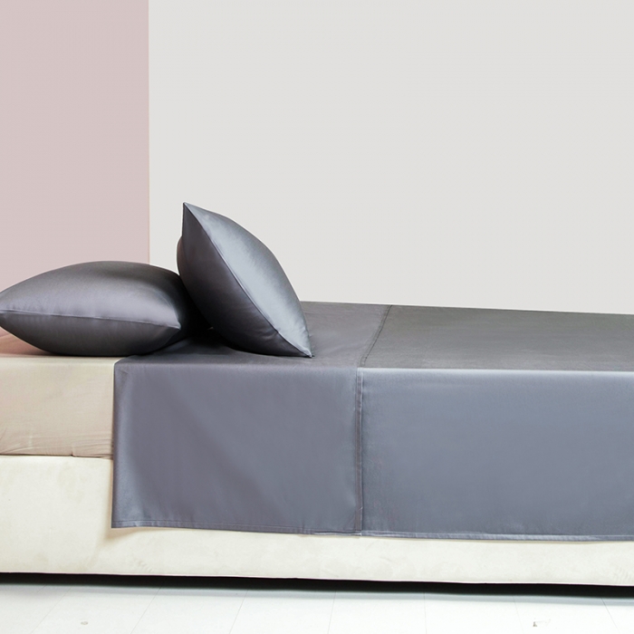 91家纺网 家纺一手货源 找家纺 久典 2020新款60S长绒棉单品床单 帝王灰