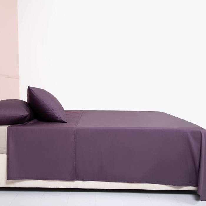 91家纺网 家纺一手货源 找家纺 久典 2020新款60S长绒棉单品床单 魅惑紫