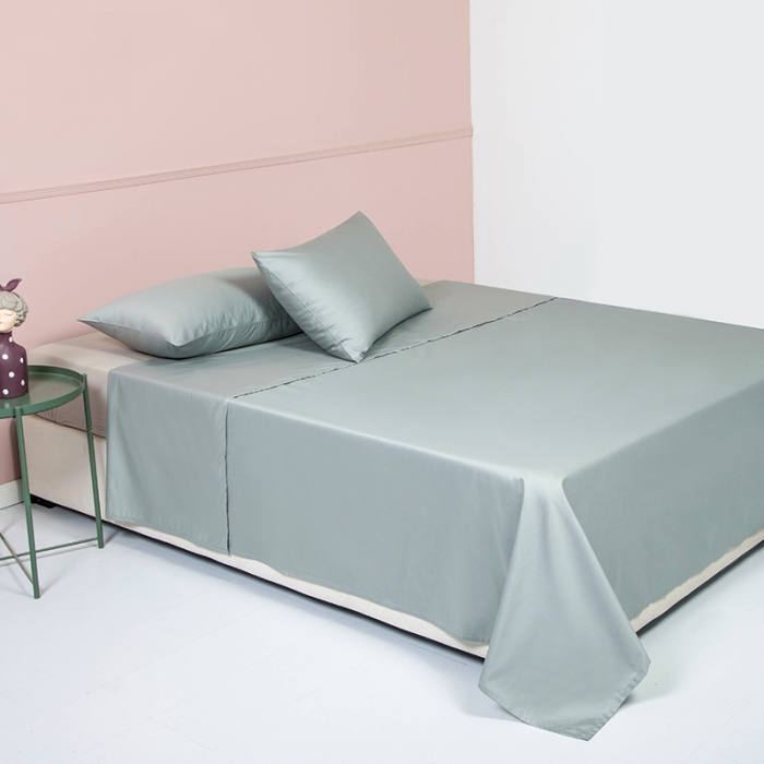 91家纺网 家纺一手货源 找家纺 久典 2020新款60S长绒棉单品床单 慕云灰