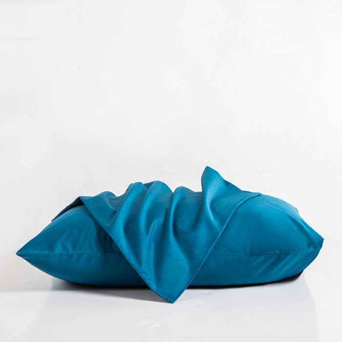 91家纺网 家纺一手货源 找家纺 久典 2020新款60S长绒棉单品床单 月光蓝