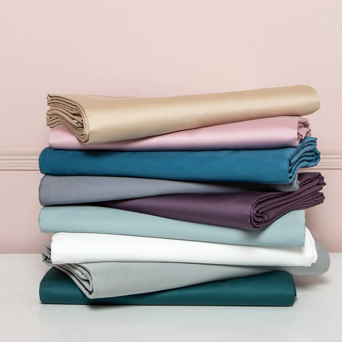 91家纺网 家纺一手货源 找家纺 久典 2020新款60S长绒棉单品床单 月光蓝