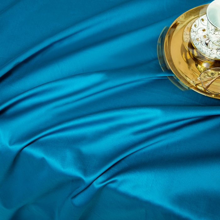 91家纺网 家纺一手货源 找家纺 久典 2020新款60S长绒棉单品床单 月光蓝