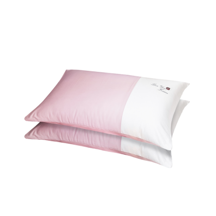 91家纺网 家纺一手货源 找家纺 （总）2023品乐60支拼色长绒棉贡缎刺绣枕套一对装