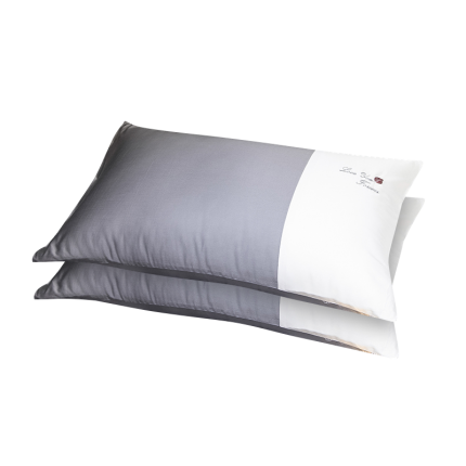 91家纺网 家纺一手货源 找家纺 （总）2023品乐60支拼色长绒棉贡缎刺绣枕套一对装