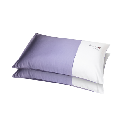 91家纺网 家纺一手货源 找家纺 （总）2023品乐60支拼色长绒棉贡缎刺绣枕套一对装