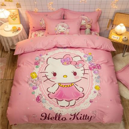 91家纺网 家纺一手货源 找家纺 （总）孩子王 2023新款正版授权全棉卡通印花四件套电子图