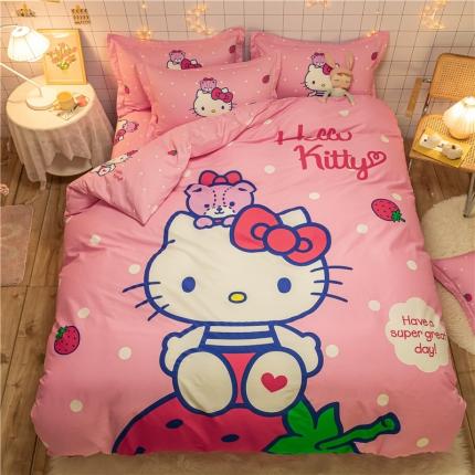 孩子王 2023新款正版授权全棉卡通印花四件套电子图 草莓KT