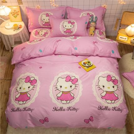 孩子王 2023新款正版授权全棉卡通印花四件套电子图 粉萌KT