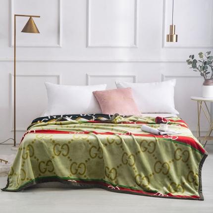 91家纺网 家纺一手货源 找家纺 卡奥家纺新款AB版云貂绒毛毯法莱绒休闲盖毯沙发毯空调毯子索卡