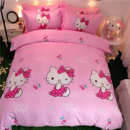 91家纺网 家纺一手货源 找家纺 孩子王2023新款正版授权全棉卡通印花四件套实拍图小樱桃KT