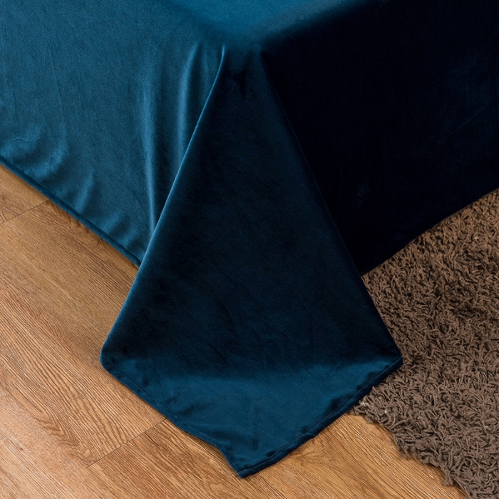 91家纺网 家纺一手货源 找家纺 （总）骏腾 2022新款水晶绒刺绣宽边工艺款四件套