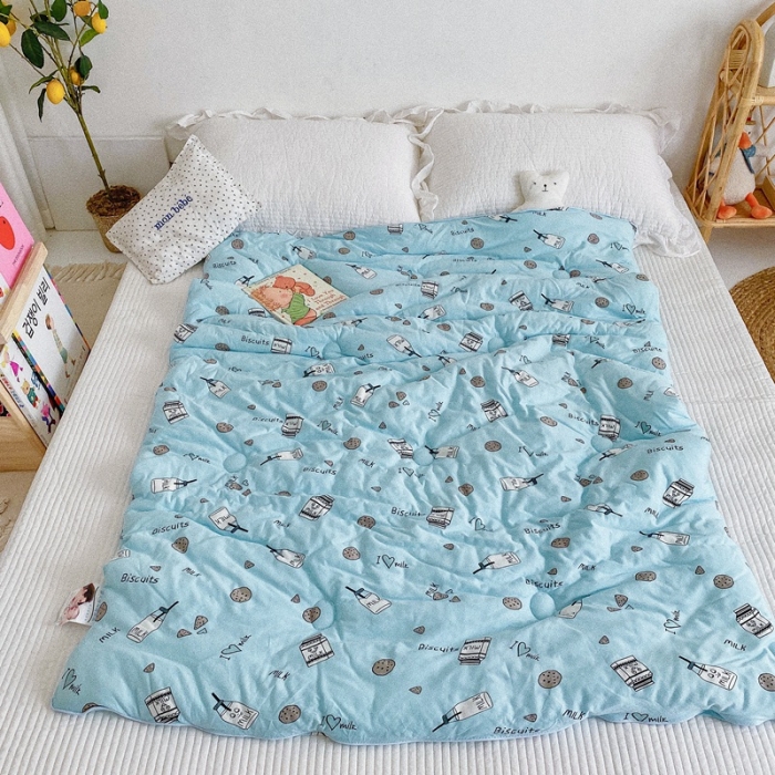 91家纺网 家纺一手货源 找家纺 星期八 2020新款婴儿裸睡级春秋冬被篮饼干