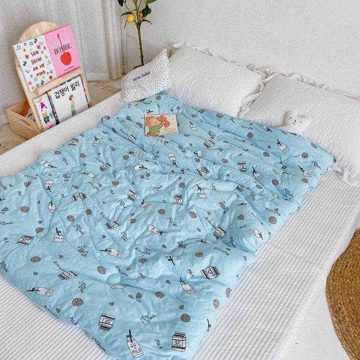 91家纺网 家纺一手货源 找家纺 星期八 2020新款婴儿裸睡级春秋冬被篮饼干