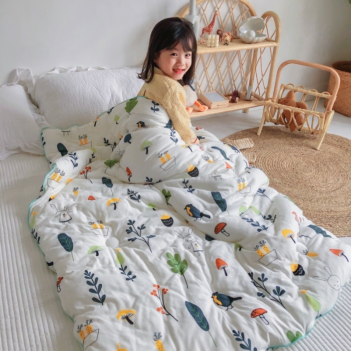 91家纺网 家纺一手货源 找家纺 星期八 2020新款婴儿裸睡级春秋冬被森林