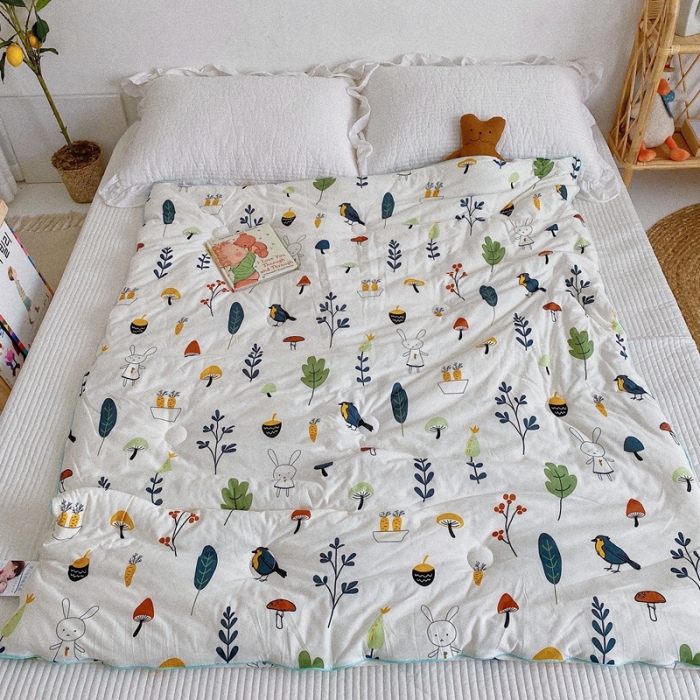 91家纺网 家纺一手货源 找家纺 星期八 2020新款婴儿裸睡级春秋冬被森林