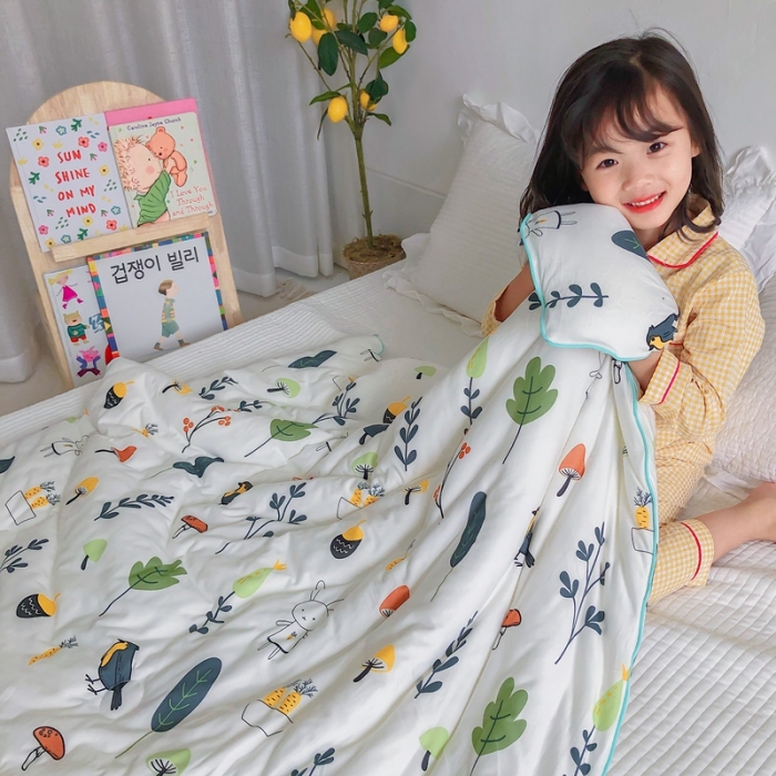 91家纺网 家纺一手货源 找家纺 星期八 2020新款婴儿裸睡级春秋冬被森林