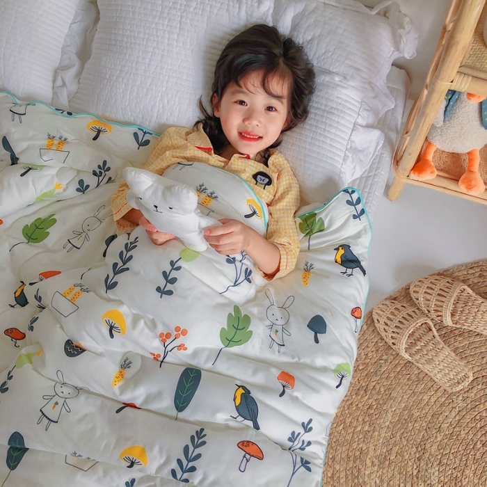 91家纺网 家纺一手货源 找家纺 星期八 2020新款婴儿裸睡级春秋冬被森林