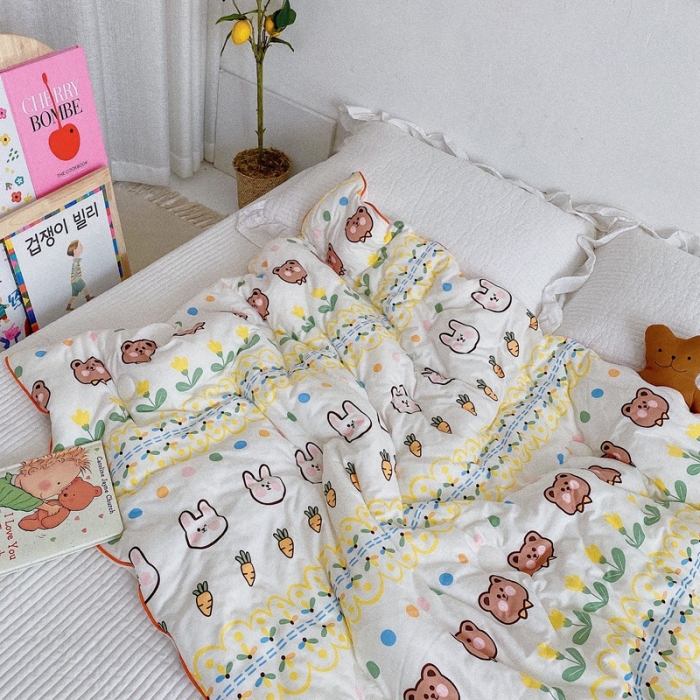 91家纺网 家纺一手货源 找家纺 星期八 2020新款婴儿裸睡级春秋冬被兔宝宝