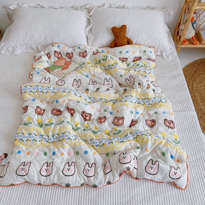 91家纺网 家纺一手货源 找家纺 星期八 2020新款婴儿裸睡级春秋冬被兔宝宝