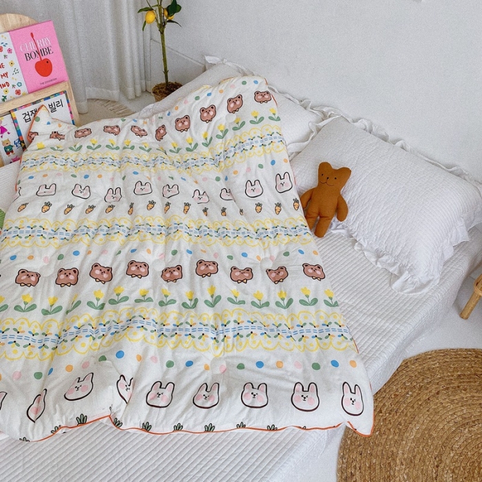 91家纺网 家纺一手货源 找家纺 星期八 2020新款婴儿裸睡级春秋冬被兔宝宝