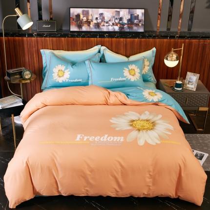 雲归梦2020新款13372全棉大版四件套第二批冰心玉洁-桔
