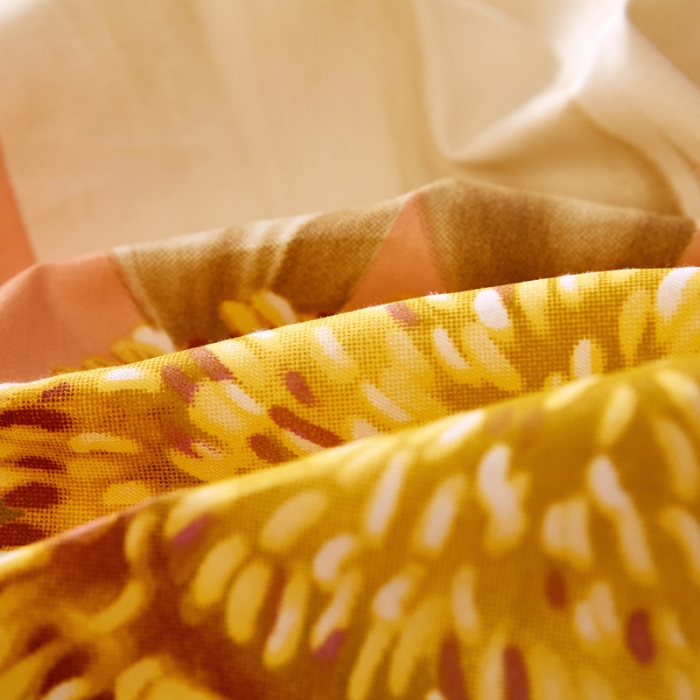 91家纺网 家纺一手货源 找家纺 雲归梦2020新款13372全棉大版四件套第二批冰心玉洁-桔