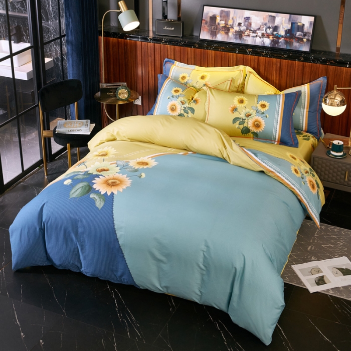 91家纺网 家纺一手货源 找家纺 雲归梦 2020新款13372全棉大版四件套第二批冬日暖阳