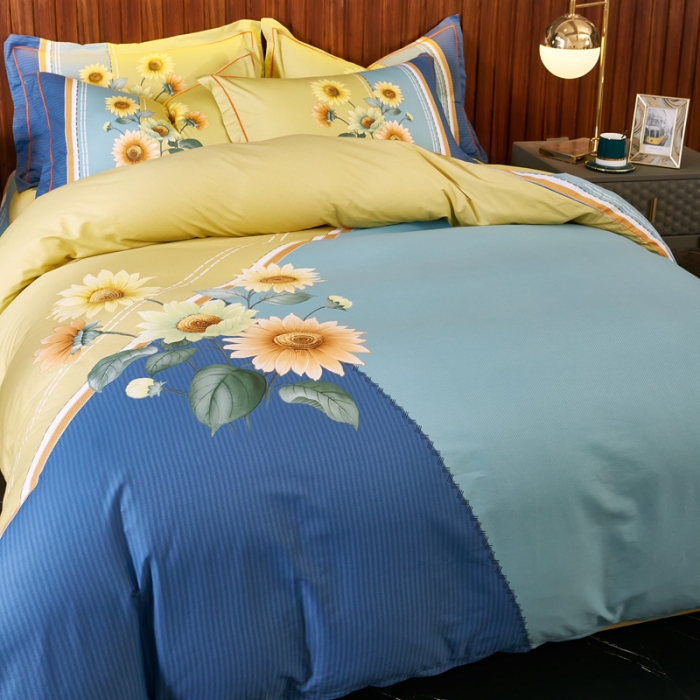 91家纺网 家纺一手货源 找家纺 雲归梦 2020新款13372全棉大版四件套第二批冬日暖阳