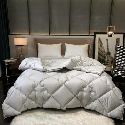 91家纺网 家纺一手货源 找家纺 朵美 2020杜邦立体充绒被 灰色