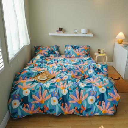 91家纺网 家纺一手货源 找家纺 尺素 2020新款全棉活性印花四件套墨染系列 暮春