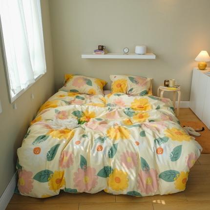 91家纺网 家纺一手货源 找家纺 尺素 2020新款全棉活性印花四件套墨染系列 秋半