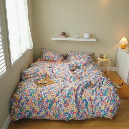 91家纺网 家纺一手货源 找家纺 尺素 2020新款全棉活性印花四件套墨染系列 晚夏