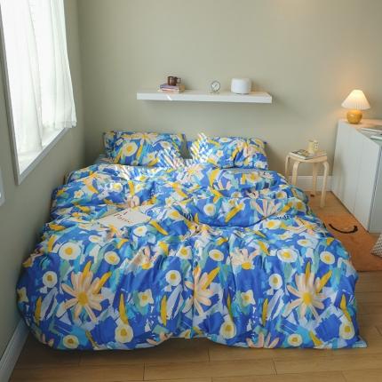 91家纺网 家纺一手货源 找家纺 尺素 2020新款全棉活性印花四件套墨染系列 夏半